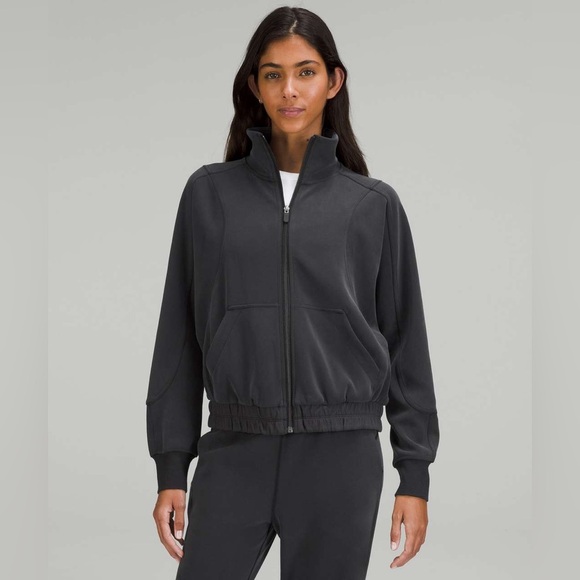 Lululemon Brushed Softstreme Funnel-Neck Zip Up Jacket and High Rise Pant Set - Picture 1 of 13